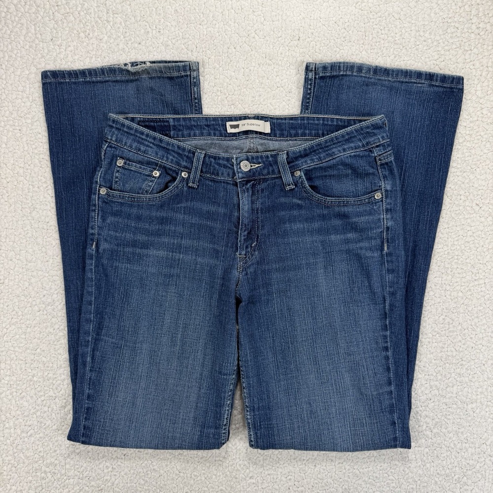 Levi's 518 Superlow Boot Cut Jeans Women's 13 L (32x32.5) Y2K Western Boho Rodeo